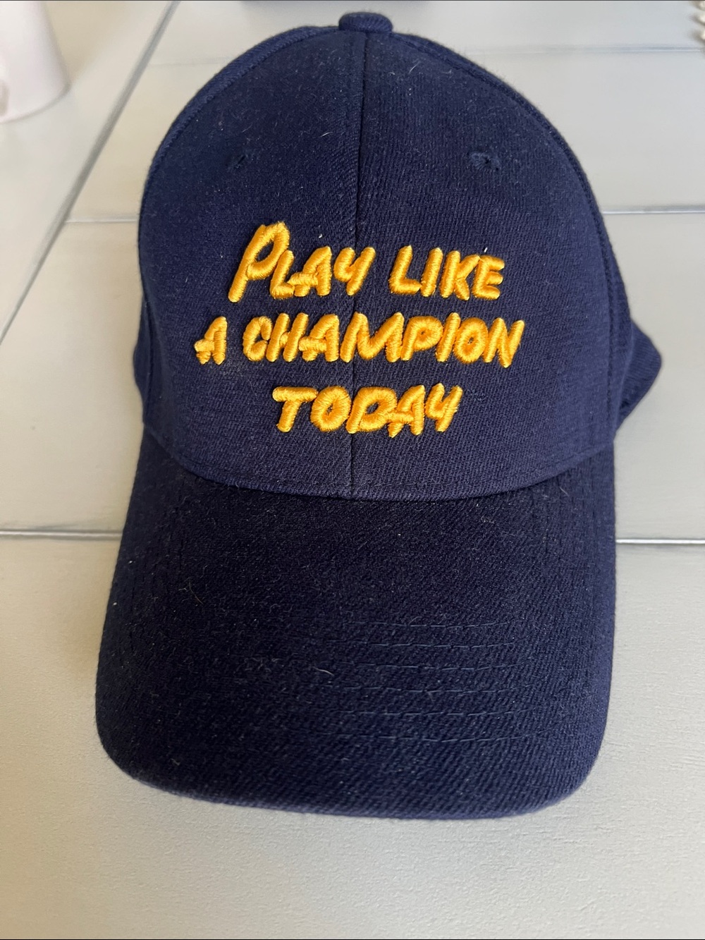Navy Cap with Gold 'ND' Irish Embroidery
